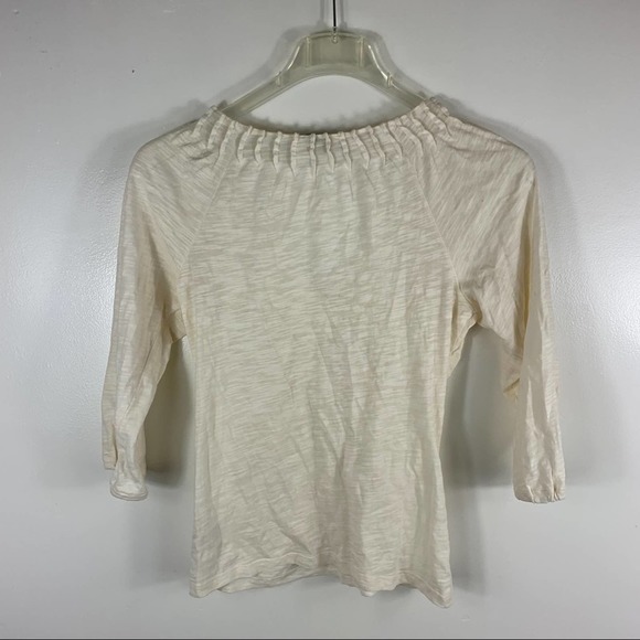 Ett Twa Ivory Pleated Top Medium - Picture 6 of 6